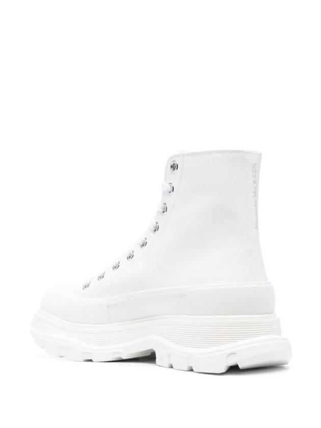 Graffiti Logo Tread Slick Walker Boots White - ALEXANDER MCQUEEN - BALAAN 3