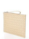 Intreciato Strap Large Clutch Bag Porridge - BOTTEGA VENETA - BALAAN 3