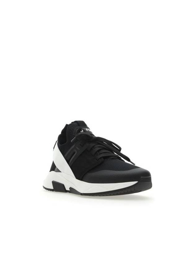 Suede Low Top Sneakers Black - TOM FORD - BALAAN 4