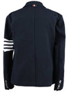 4 Bar Blazer Cotton Jacket Navy - THOM BROWNE - BALAAN 4