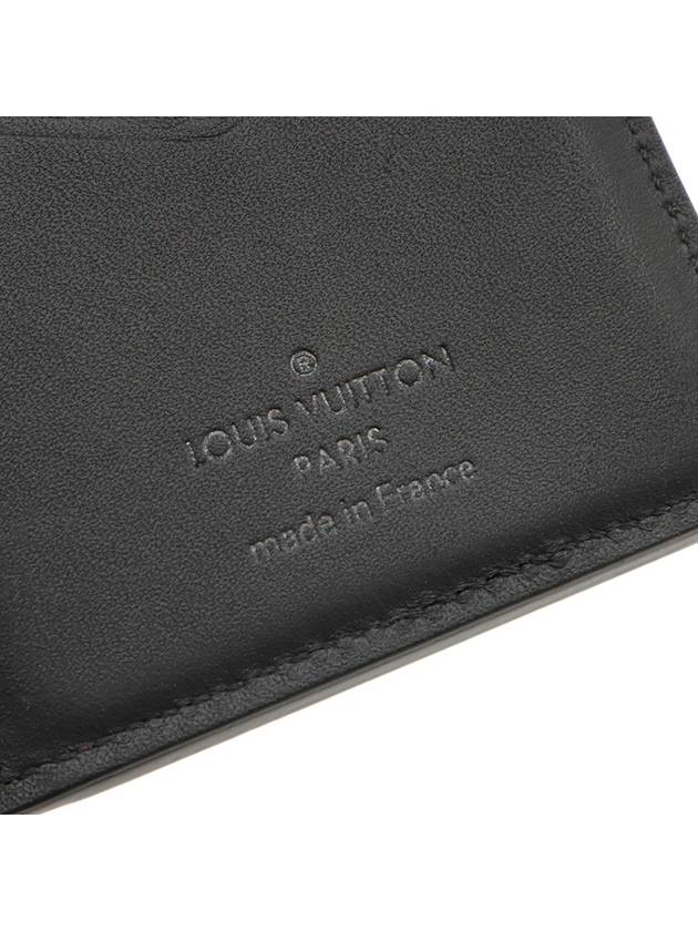 Black Grain Calfskin LV Aerogram Pocket Organizer Card Holder - LOUIS VUITTON - BALAAN 9