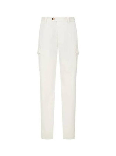 10 ePoint Men s Leisure Fit Corduroy Cargo Pants Ivory 270206 - BRUNELLO CUCINELLI - BALAAN 1