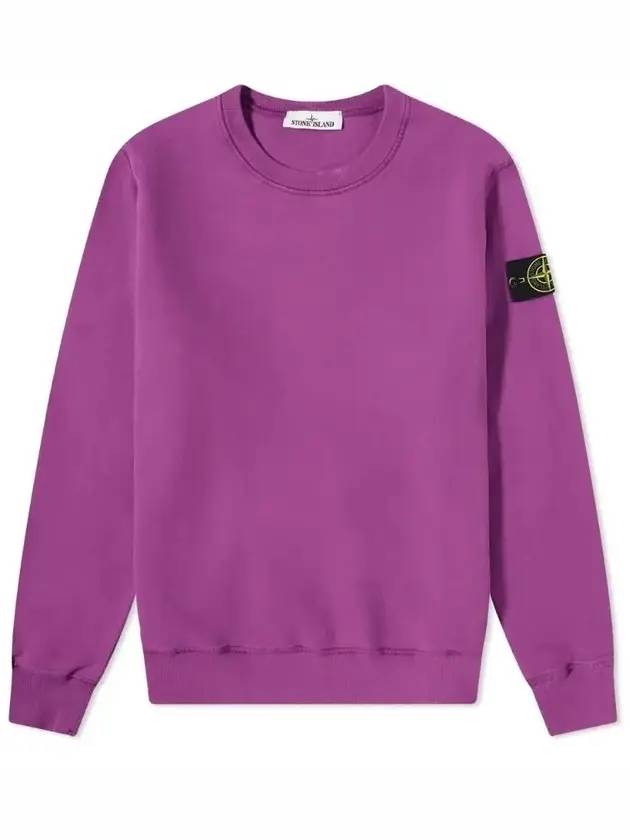 Wappen Patch Crewneck Sweatshirt Purple - STONE ISLAND - BALAAN 1