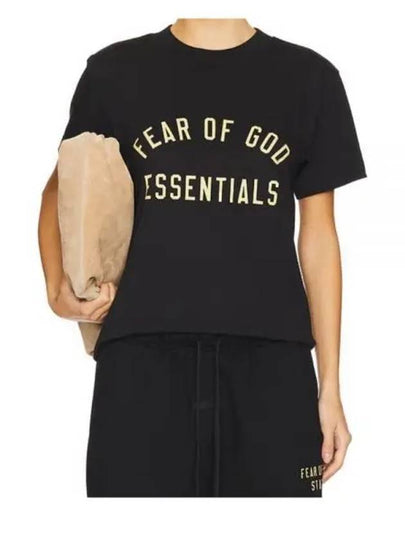 Logo Print Short Sleeve T Shirt Black - FEAR OF GOD - BALAAN 2