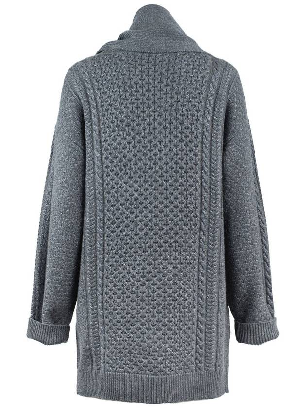 Fabiana Filippi Gray Wool Cardigan With Lurex Details - FABIANA FILIPPI - BALAAN 2