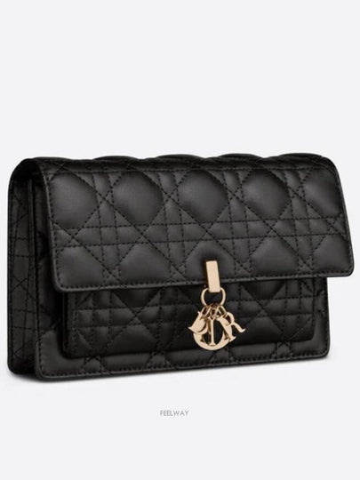 LADY Chain Pouch Black Cannage Bag - DIOR - BALAAN 2