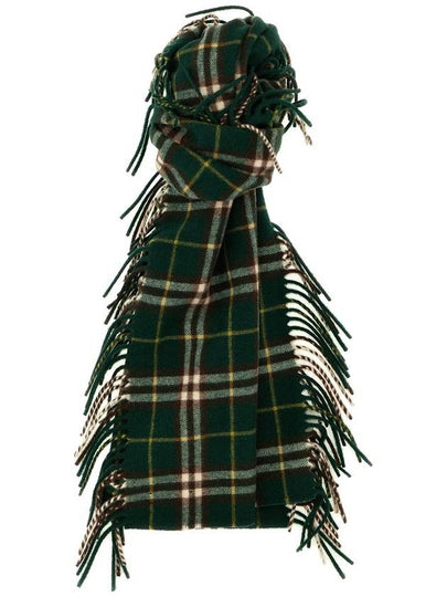 Happy Check Cashmere Scarf Green - BURBERRY - BALAAN 2