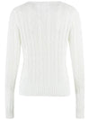 Women's Logo Embroidered Knit Top White - POLO RALPH LAUREN - BALAAN.