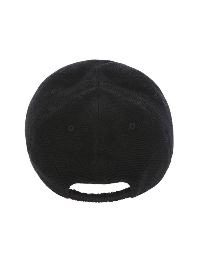UCAPP25 BLACK side logo embroidered cotton black ball cap - KITON - BALAAN 4