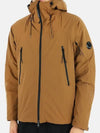 Lens Wappen Hooded Jacket Brown - CP COMPANY - BALAAN 3