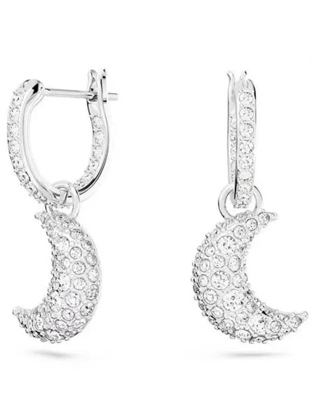 Sublima Moon Crystal Drop Earrings Silver - SWAROVSKI - BALAAN 2