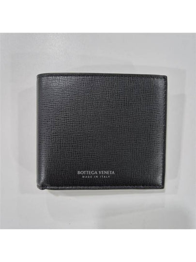 Men's Big Intrecciato Half Wallet Black - BOTTEGA VENETA - BALAAN 2