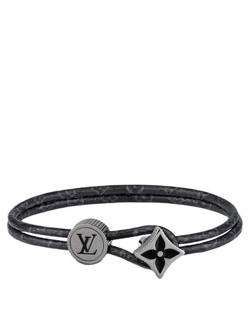 Men's Catch It Monogram Bracelet Black - LOUIS VUITTON - BALAAN 1