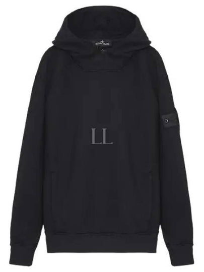 Compass Wappen Patch Cotton Hoodie Black - STONE ISLAND - BALAAN 2