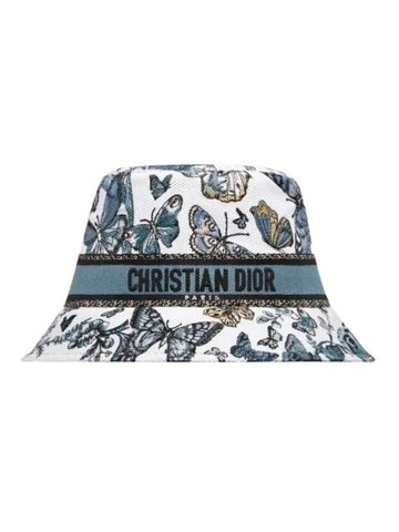 D Bobby Toile De Jouy Mexico Small Bucket Hat White - DIOR - BALAAN 1