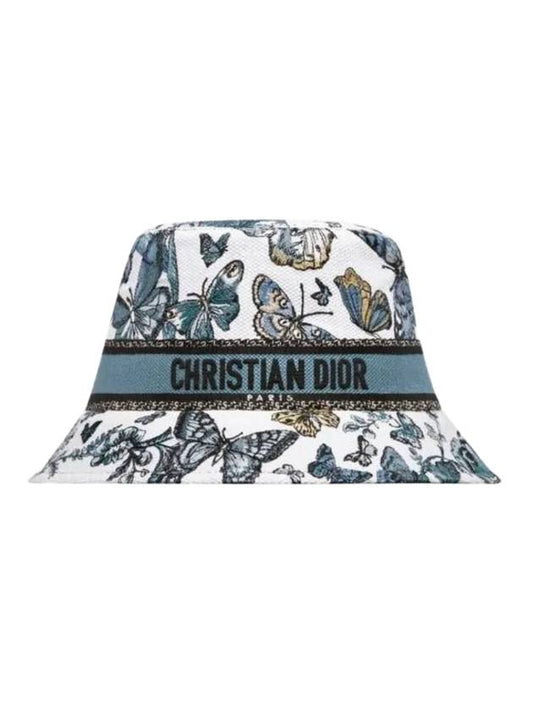 D Bobby Toile De Jouy Mexico Small Bucket Hat White - DIOR - BALAAN 1