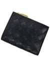 Intrecciato Zipper Small Half Wallet Black - BOTTEGA VENETA - BALAAN 5