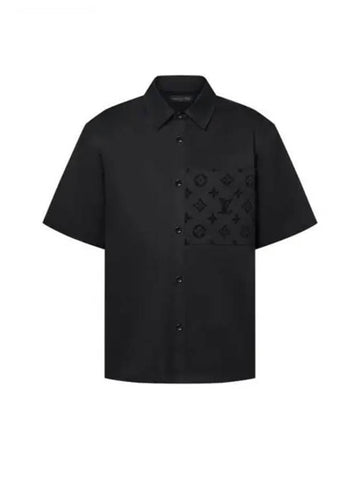 Flocked short sleeved cotton shirt 1AFR05 - LOUIS VUITTON - BALAAN 1