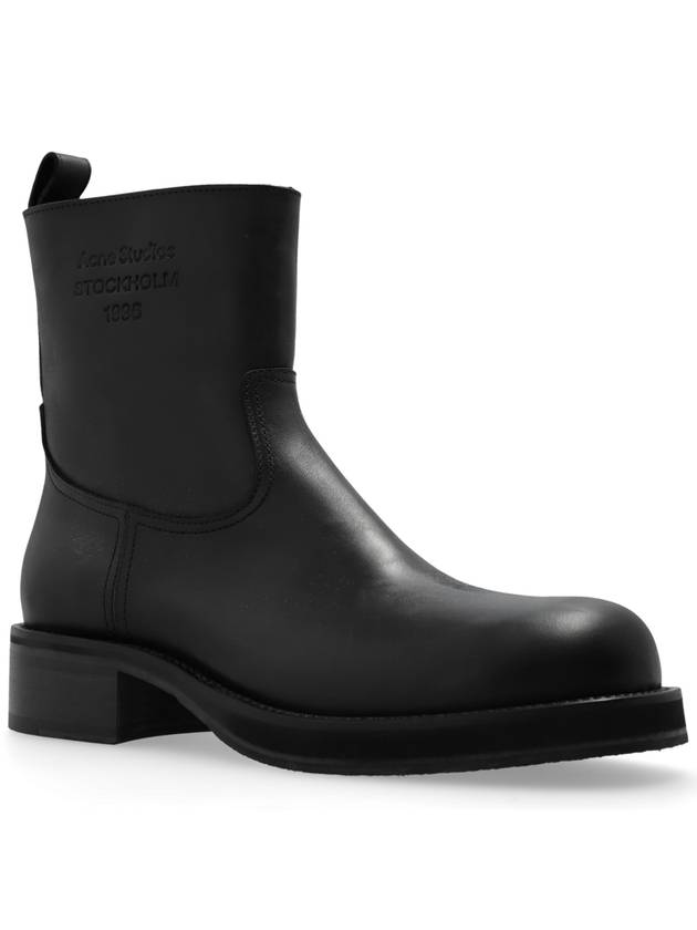 Studios Debossed Logo Leather Boots BD0314 - ACNE STUDIOS - BALAAN 5