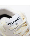 CC Logo Tweed Women's Sneakers Yellow G38299 Y56628 K6022 - CHANEL - BALAAN 8