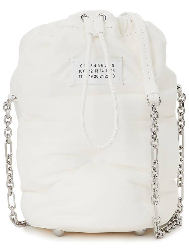 Glam Slam Emboss Bucket Bag White - MAISON MARGIELA - BALAAN 1