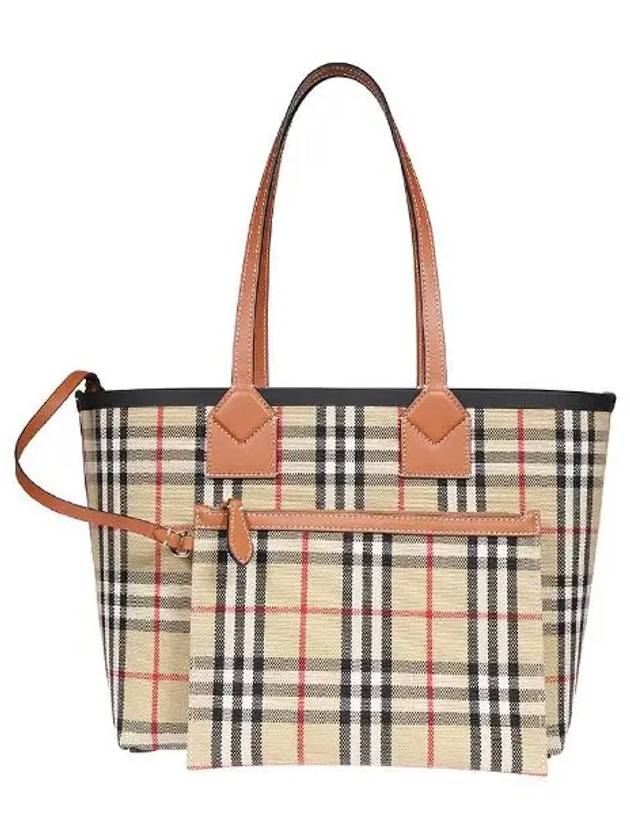 Small London Tote Bag Briar Brown Black - BURBERRY - BALAAN 3