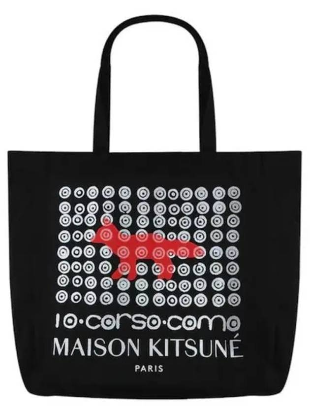 Logo Tote Bag Black - MAISON KITSUNE - BALAAN 2