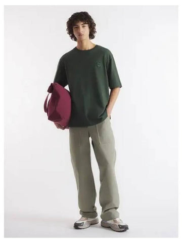 Men s Foxhead Patch Oversized Boxy Fit T Shirt Ranger Green Domestic Product - MAISON KITSUNE - BALAAN 1