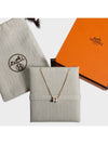 Mini Pop H Pendant Rose Gold & Blanc - HERMES - BALAAN 5