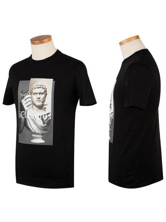 case plaster print short sleeve t-shirt black - NEIL BARRETT - BALAAN 2