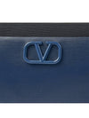 V Logo Fabric Cross Bag Navy Black - VALENTINO - BALAAN 7