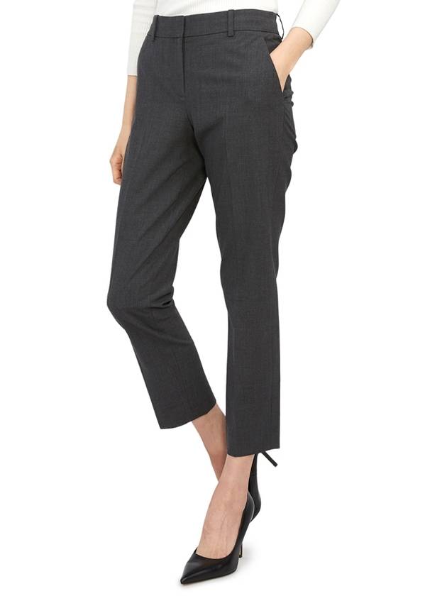 Women's Good Wool Treeca Crop Pants Grey - THEORY - BALAAN 6