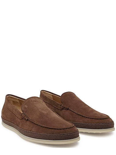 Men's Suede Slip-ons Loafers Brown - TOD'S - BALAAN 2