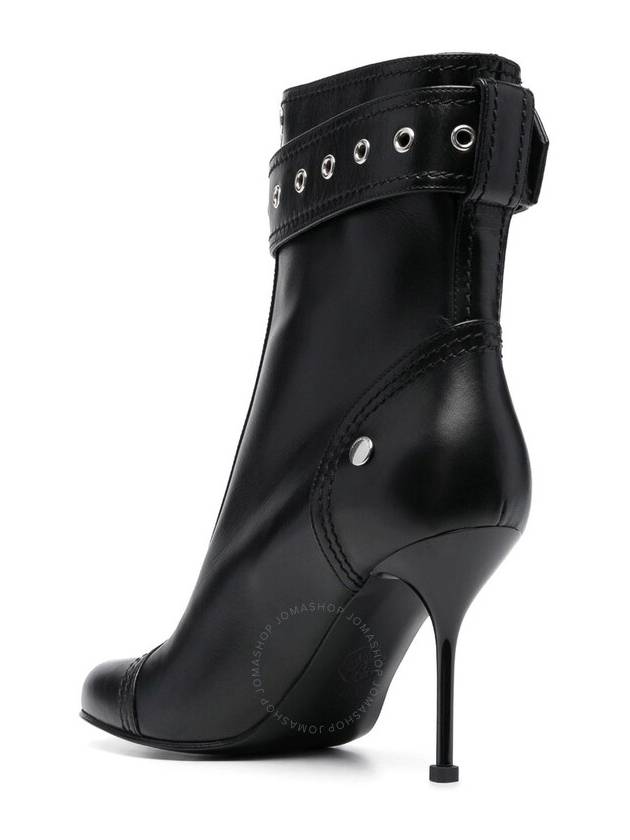 Women's Leather Bootie Ankle Boots Black - ALEXANDER MCQUEEN - BALAAN 4