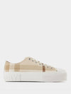 Jack Logo Check Low Top Sneakers Beige - BURBERRY - BALAAN 2