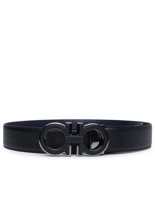 Salvatore Leather Belt 67A254 0770682012 Black - SALVATORE FERRAGAMO - BALAAN 1