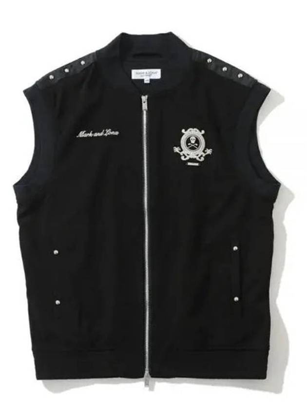 Men's Prince Stud Zip Vest Black - MARK & LONA - BALAAN 2