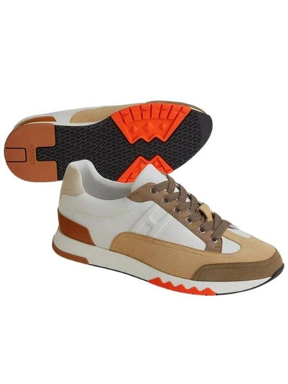 Trail Calfskin Suede Goatskin Low Top Sneakers - HERMES - BALAAN 2