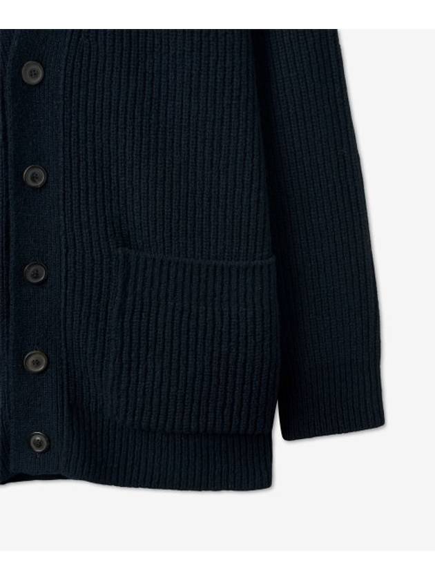 Back Stitched Virgin Wool Cardigan Navy - MAISON MARGIELA - BALAAN 4