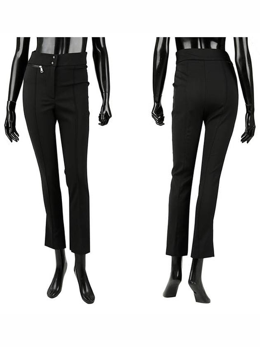 zipper high waist pants black - MONCLER - BALAAN 2