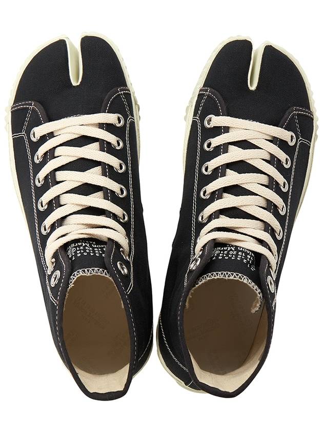 Tabi Split Toe High Top Sneakers Black - MAISON MARGIELA - BALAAN 3