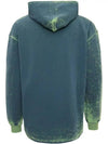 S BAXT Hoodie Green Blue A14972 0NMAZ 8MSA - DIESEL - BALAAN 3