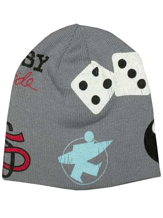 Mix Logo Printing Beanie Gray 1321197 GRAY - STUSSY - BALAAN 2