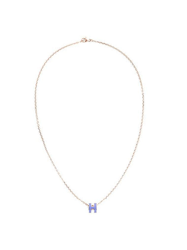 Mini Pop H Pendant Necklace Rose Gold - HERMES - BALAAN 1