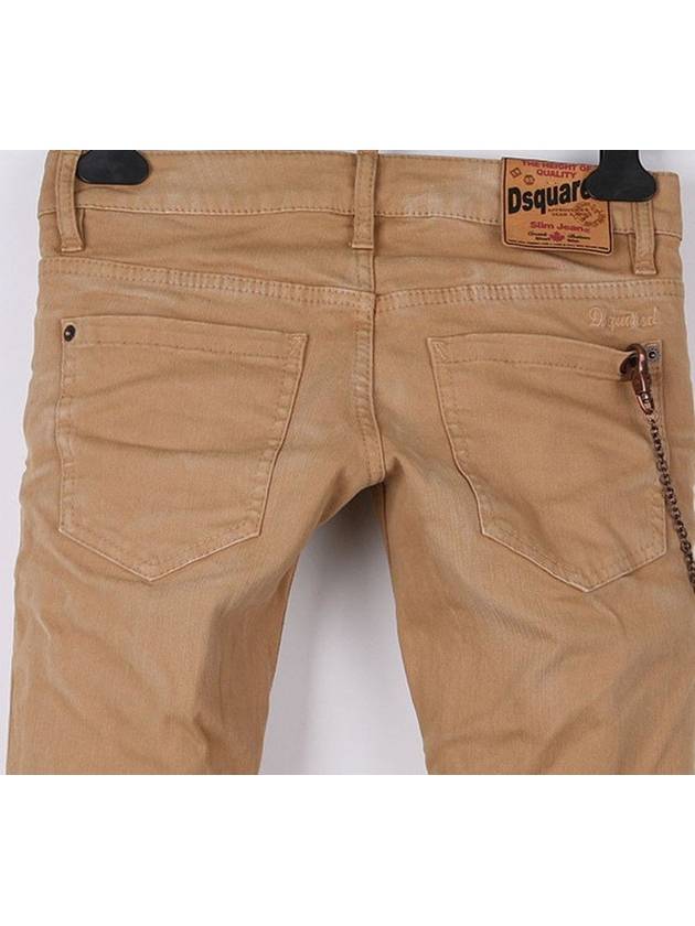 LA0279 022 Deering chain jeans beige slim pants - DSQUARED2 - BALAAN 5