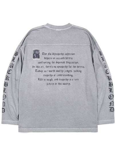 Crushed Faith Pigment Long Sleeve T-Shirt Grey - BLACKBLOND - BALAAN 2