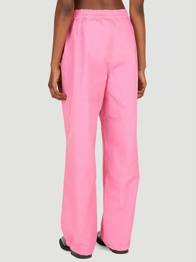 Logo Print Wide Pants Pink - GANNI - BALAAN 4