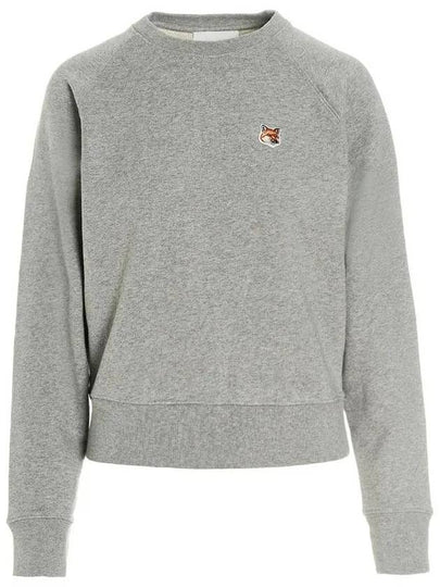 Fox Head Patch Adjusted Sweatshirt Grey Melange - MAISON KITSUNE - BALAAN 2