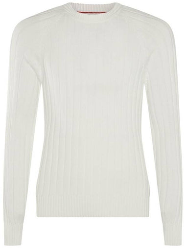 White Cotton Jumper M28707500C2723 B0561002186 - BRUNELLO CUCINELLI - BALAAN 1