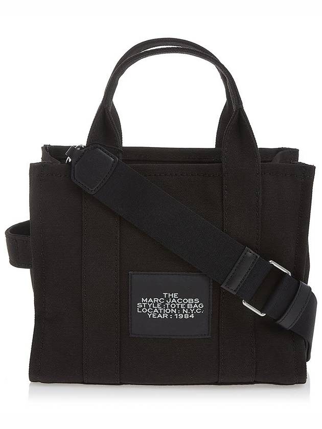 Logo Small Canvas Tote Bag Black - MARC JACOBS - BALAAN 4